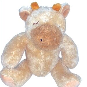 Silver One tan hippo plush